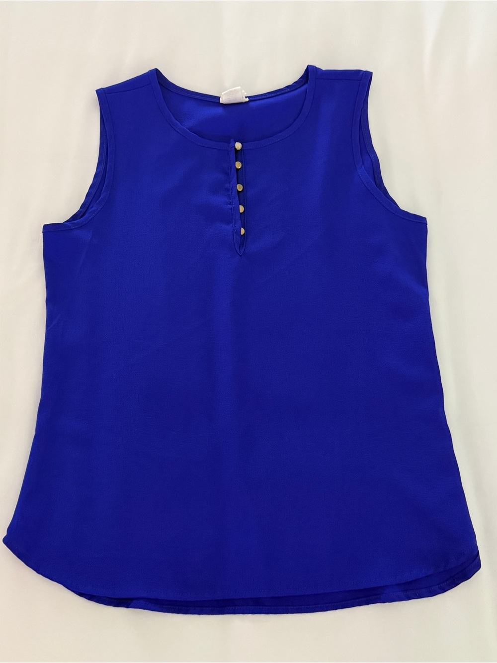 Tovia Women’s Cobalt Blue Sleeveless Top Size L Round Neck